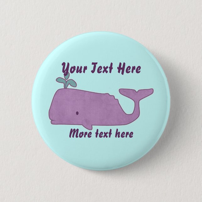 Purple Whale Button (Front)