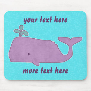 Purple Whale Mousepad