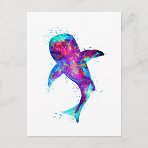 Purple Whale Shark Postcard