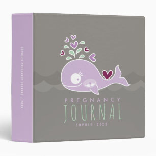 Purple Whale Twin Girls Pregnancy Journal Classeur