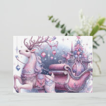 Purple Whimsical Christmas Reindeer