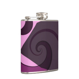 Purple Whimsical Design Hip Flask