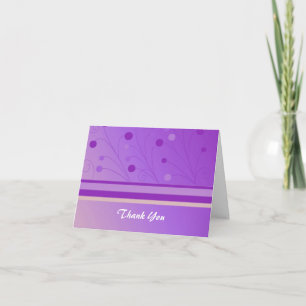 Purple Whimsical Thank You Card