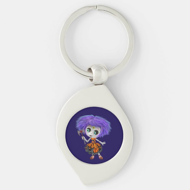 Purple Whimsy Keychain (Front)