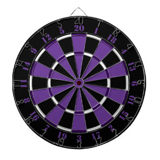 Purple White and Black Dartboard