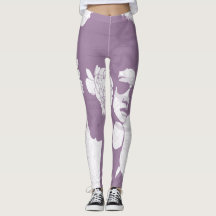 Purple, white and graffiti afro