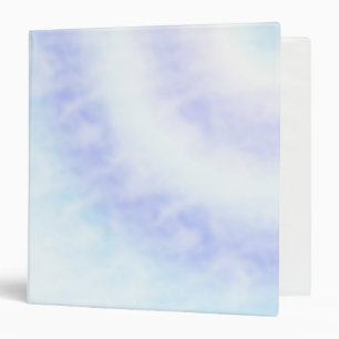 Purple White Aqua Blue Tie dye Binder