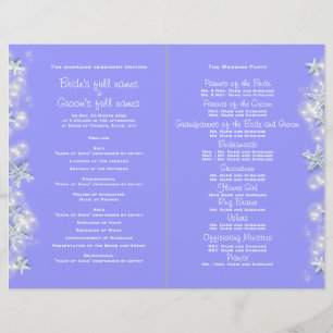 Purple white beach starfish wedding