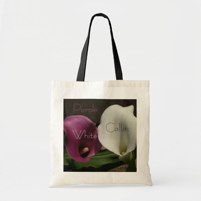 "Purple White Callas" Budget Bag (Front)