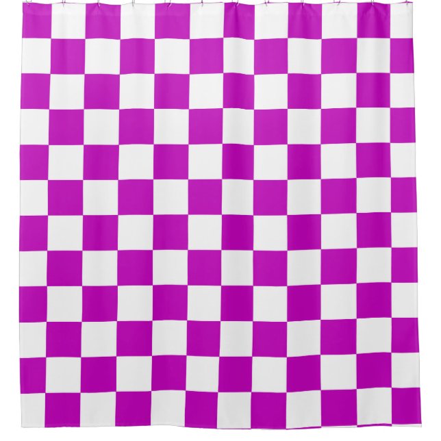 Purple White Chequered Check Pattern (Front)