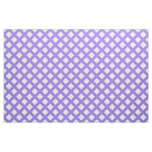 Purple White Chequered Diamond Pattern Fabric