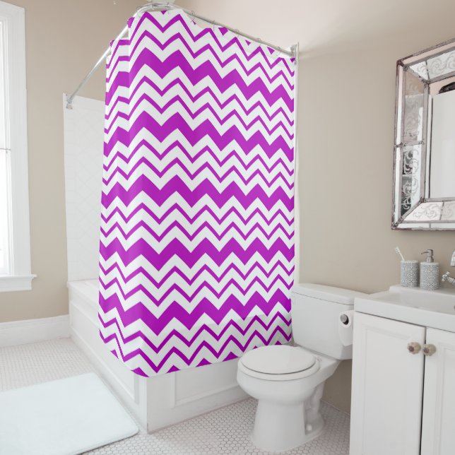 Purple White Chevron Zigzag Pattern Design  (In Situ)