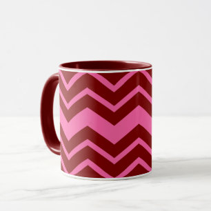 Purple White Chevron Zigzag Pattern Design  Mug