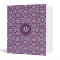 Purple & White Damask Pattern Monogram