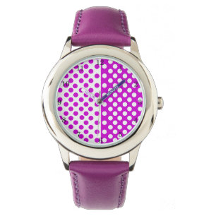 Purple & White Dots Watch