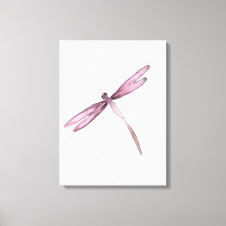 Purple white dragonfly canvas dragonflies