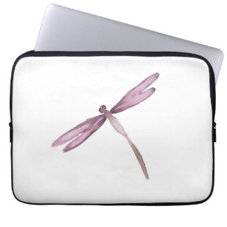 Purple white dragonfly laptop sleeve dragonflies