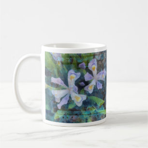 Purple White Flower Mug