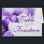 Purple & White Flower - Wedding Table Number Cards<br><div class="desc">Purple & White Flower - Wedding Table Number Cards Matching products are also available with this same template in my store,  invitations,  stamps,  binders,  wedding name placecards,  letterheads,  thankyou stationary and more!</div>