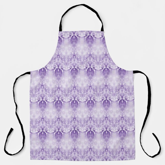 Purple White Flowers Apron (Front)