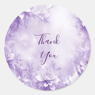Purple White Flowers Sticker