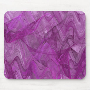 Purple & White Fractal Mousepad