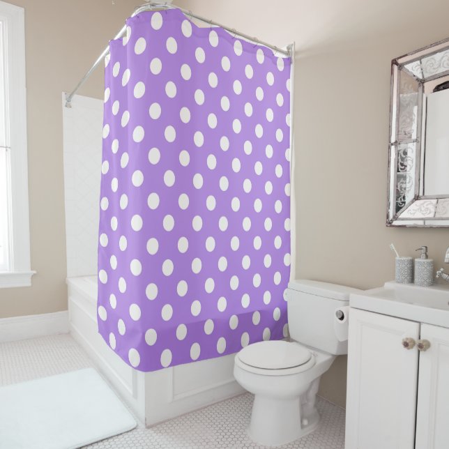 Purple & White Fun Polka Dots Dot (In Situ)