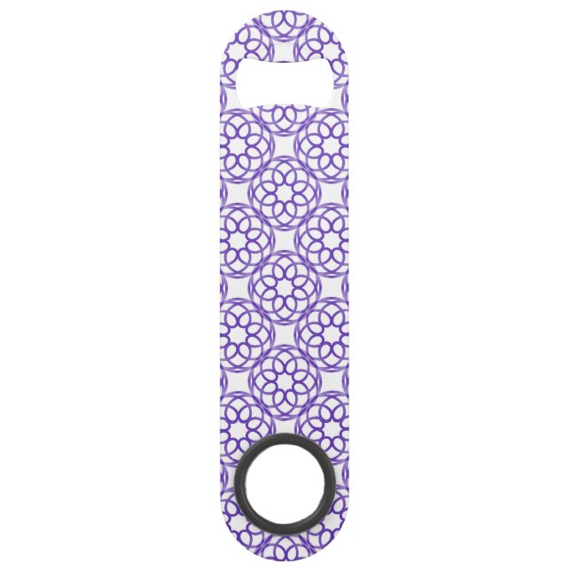Purple White Geometric Seamless Pattern Bar Key (Front)
