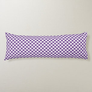 Purple White Gingham Body Pillow