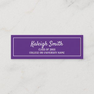 Purple White Graduation Insert Name