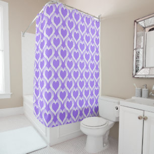 Purple White Hearts Pattern