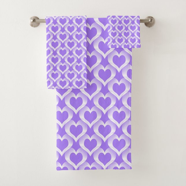 Purple White Hearts Pattern (En situation)