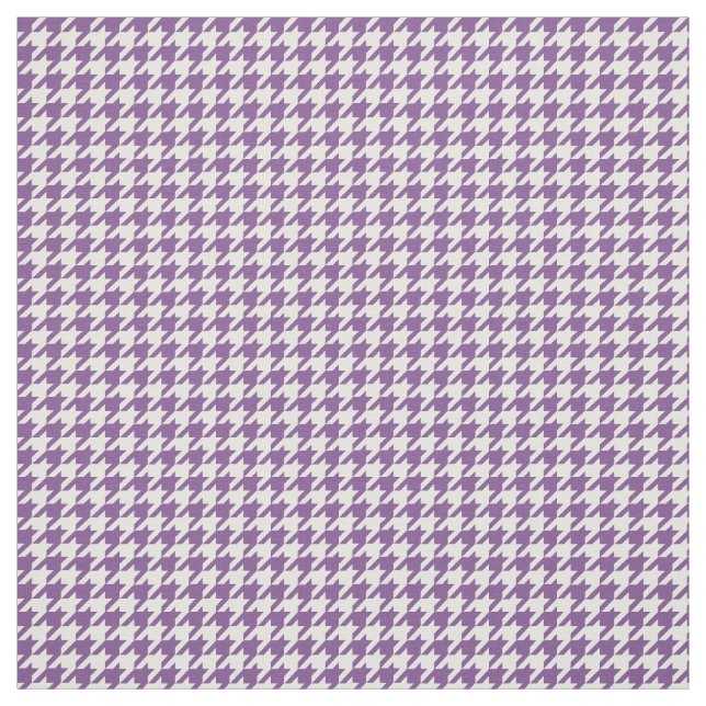 Purple White Houndstooth Pattern Fabric (Swatch)
