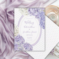 Purple White Hydrangeas Polkadot Wedding