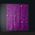 Purple White Mathematic Formulas Equations Tapestry<br><div class="desc">Purple and white backdrop with a pattern of math formulas and equations. Perfect room decor for college rooms or as a graduation backdrop. Illustrated and designed by Patricia Alvarez.</div>