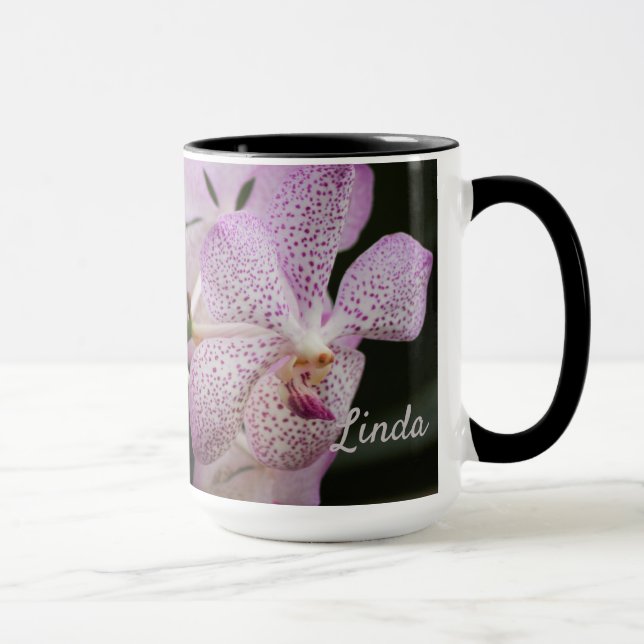 Purple White Orchid Coffee/Tea Mug 15oz (Right)
