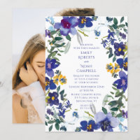 Purple & White Orchid Watercolor Floral Wedding