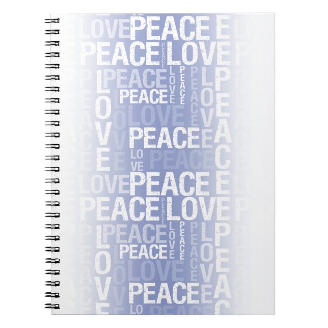Purple White Peace Love Notebook (Front)