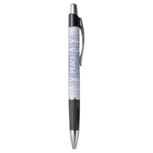 Purple White Peace Love Pen