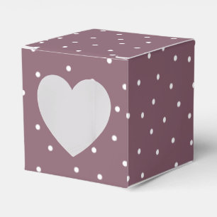 Purple white polka dot classic romantic weddding favor box