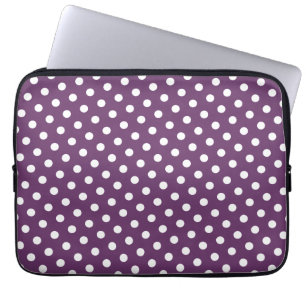 Purple & White Polka Dot Laptop Sleeve