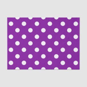 Purple White Polka Dots Design Tissue Paper