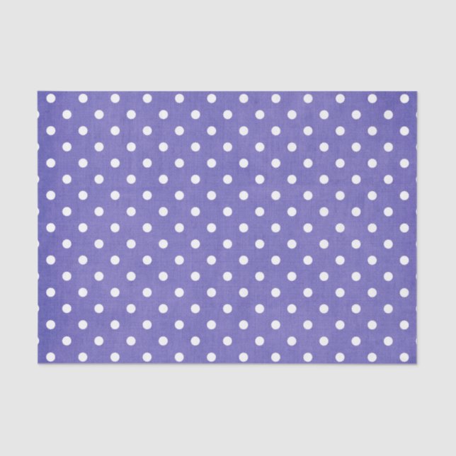 PURPLE & WHITE POLKA DOTS  TISSUE PAPER (Front)