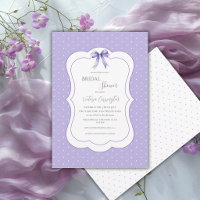Purple White Polkadots Elegant Bridal Shower