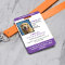 Purple White Service Dog Photo ID