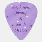 Purple White Stars Personalized Guitar Picks