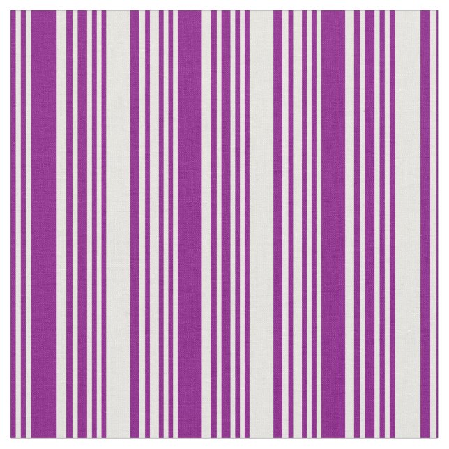 Purple & White Striped Pattern Fabric (Close Up)