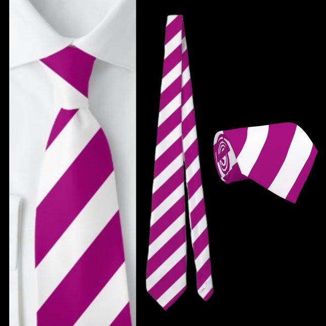 Purple White Striped Pattern          Tie (Creator Uploaded)