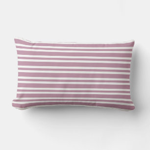 Purple White Stripes Seamless Pattern Lumbar Pillow