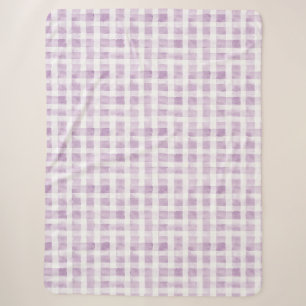 Purple White Stripes Sherpa Blanket